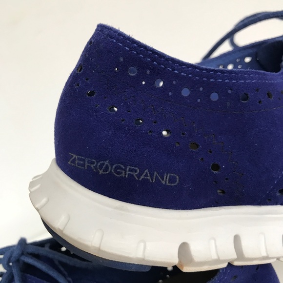 Cole Haan Suede ZeroGrand Wingtip Oxford Sneakers - Picture 7 of 12